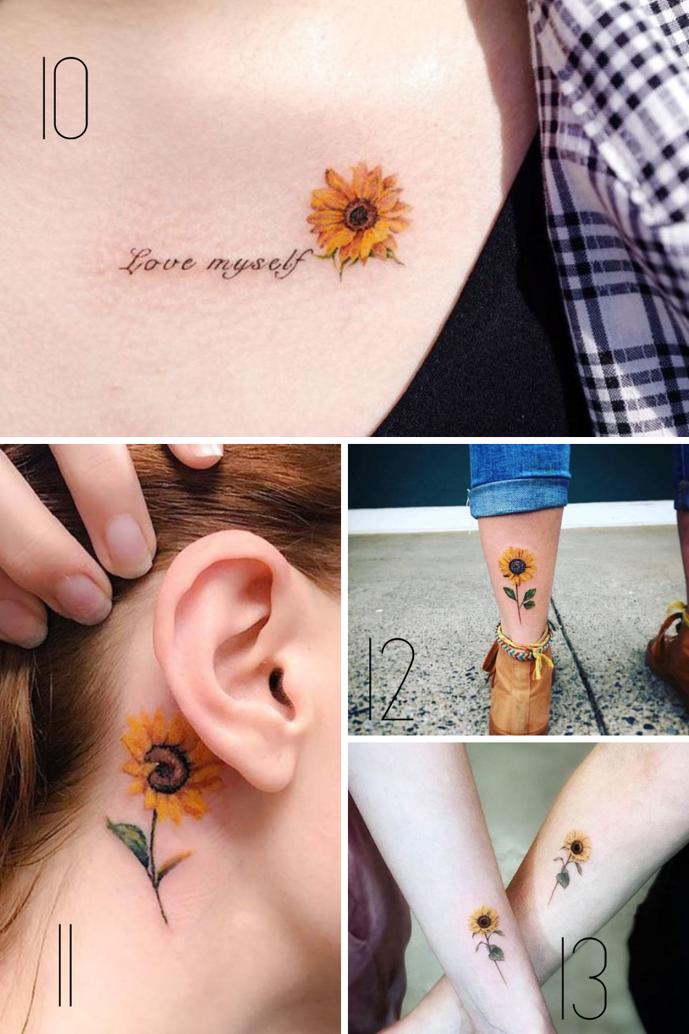 sunflower tattoos for men 0044