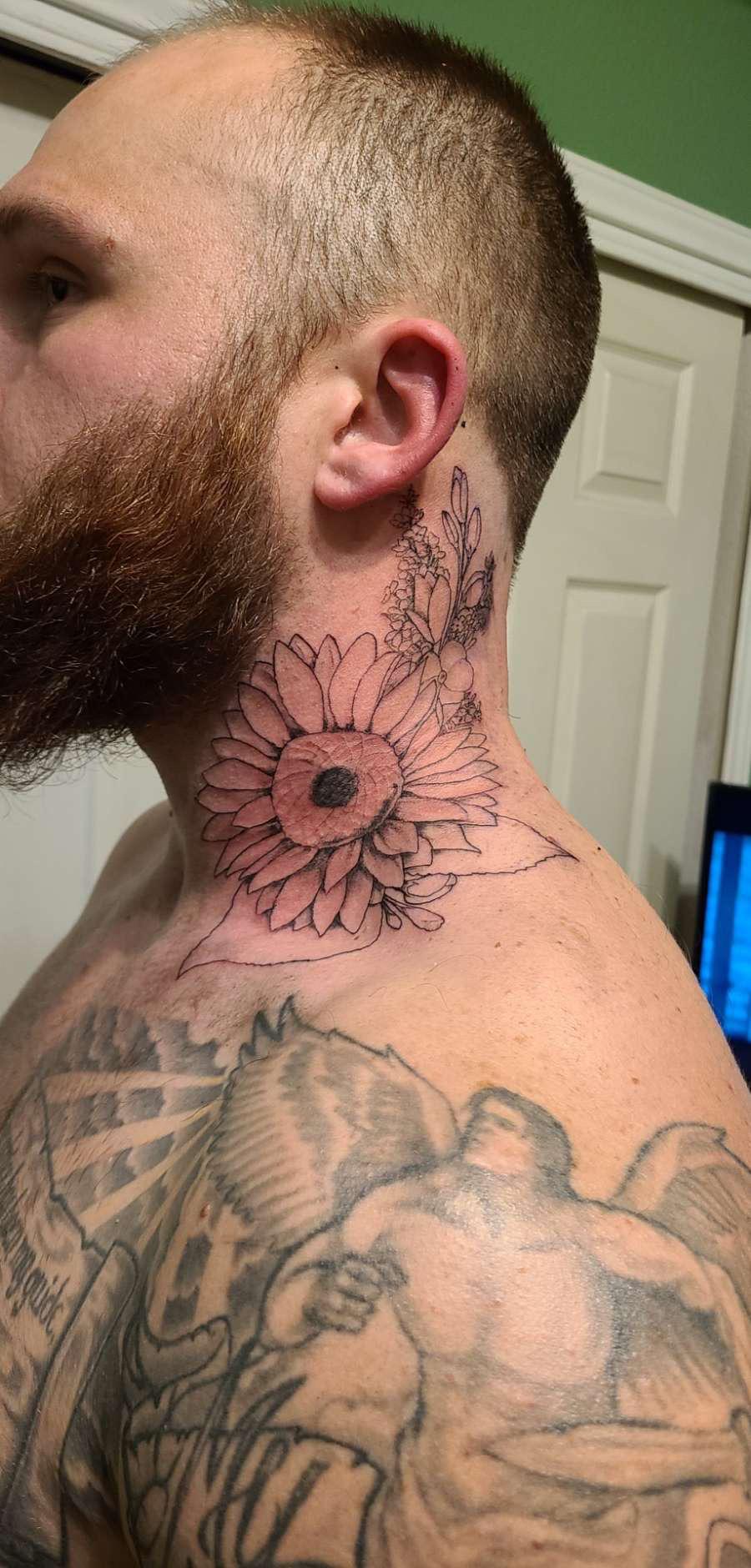 sunflower tattoos for men 0045