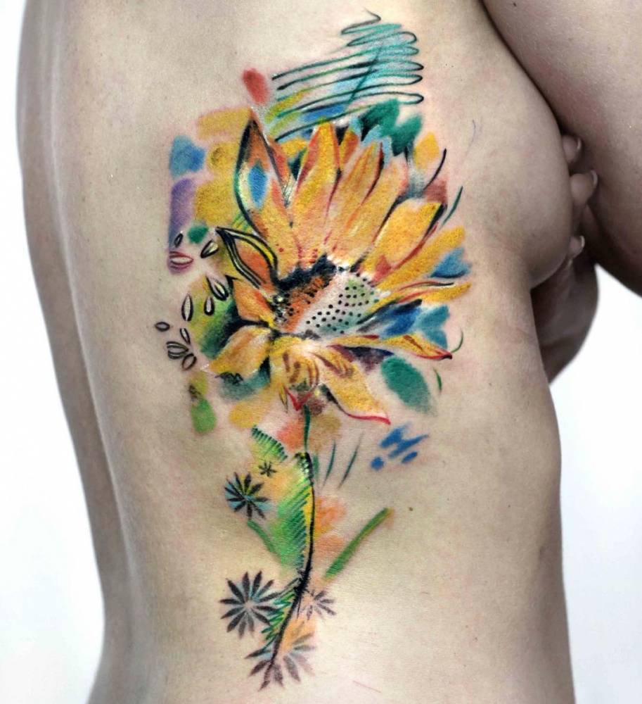 sunflower tattoos for men 0054