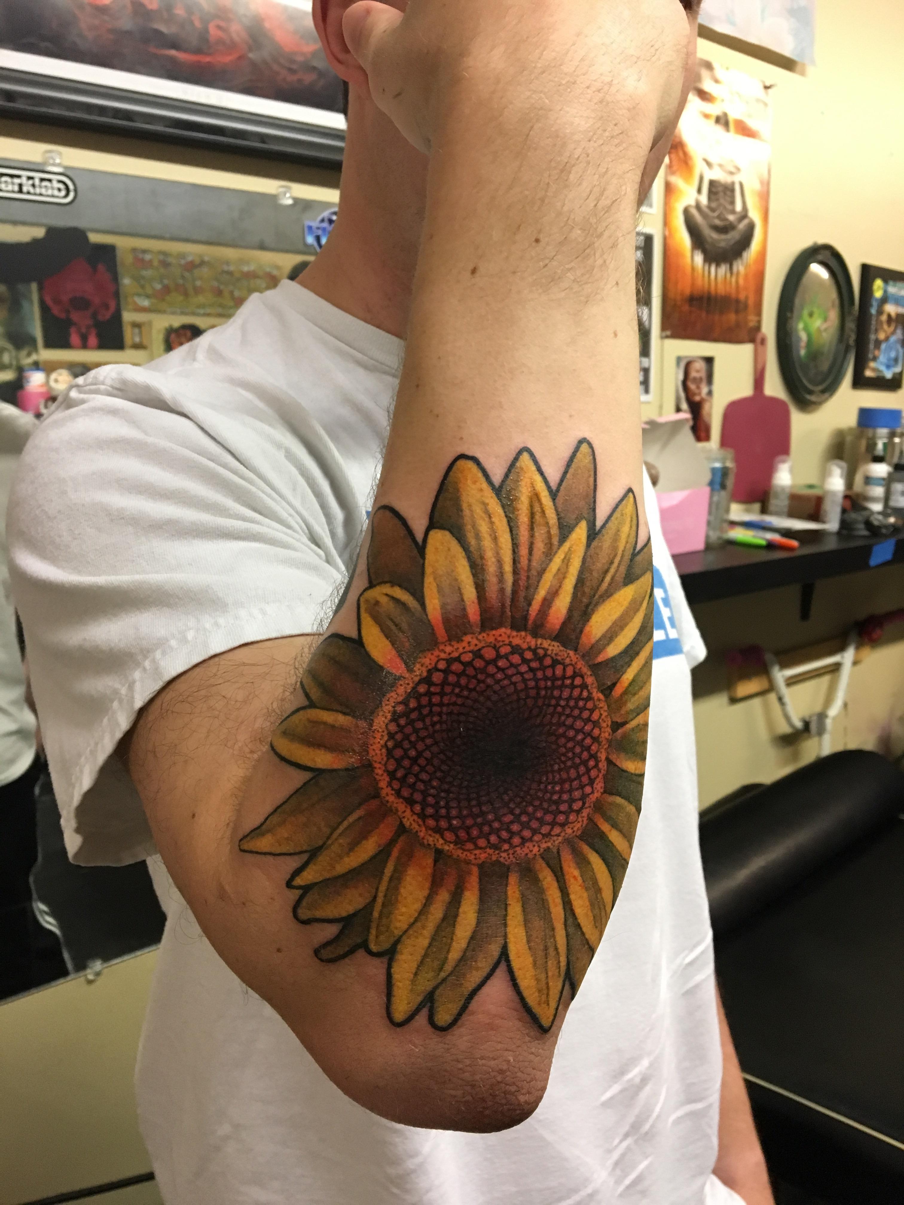 sunflower tattoos for men 0081