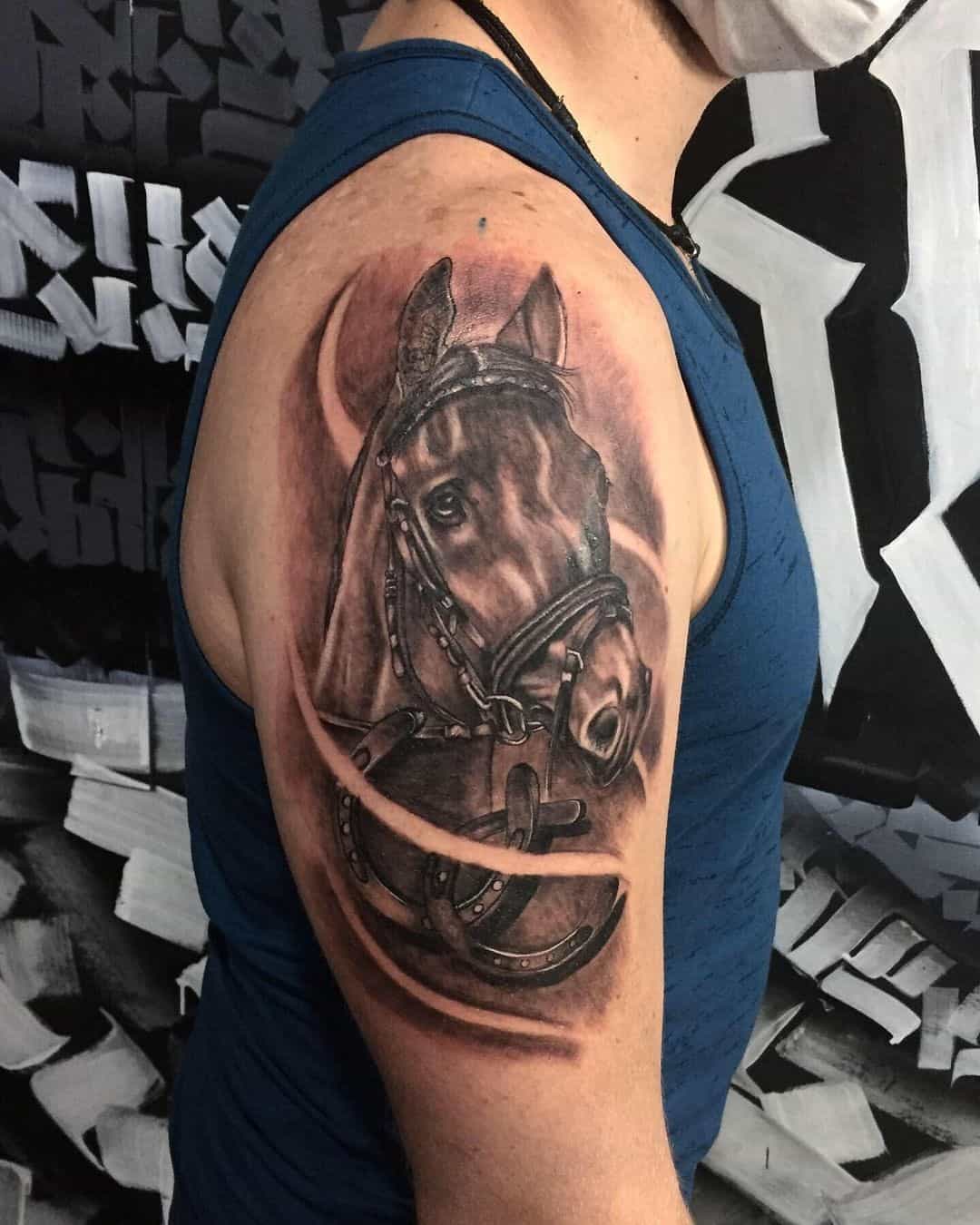 symbolic horse tattoos for men.