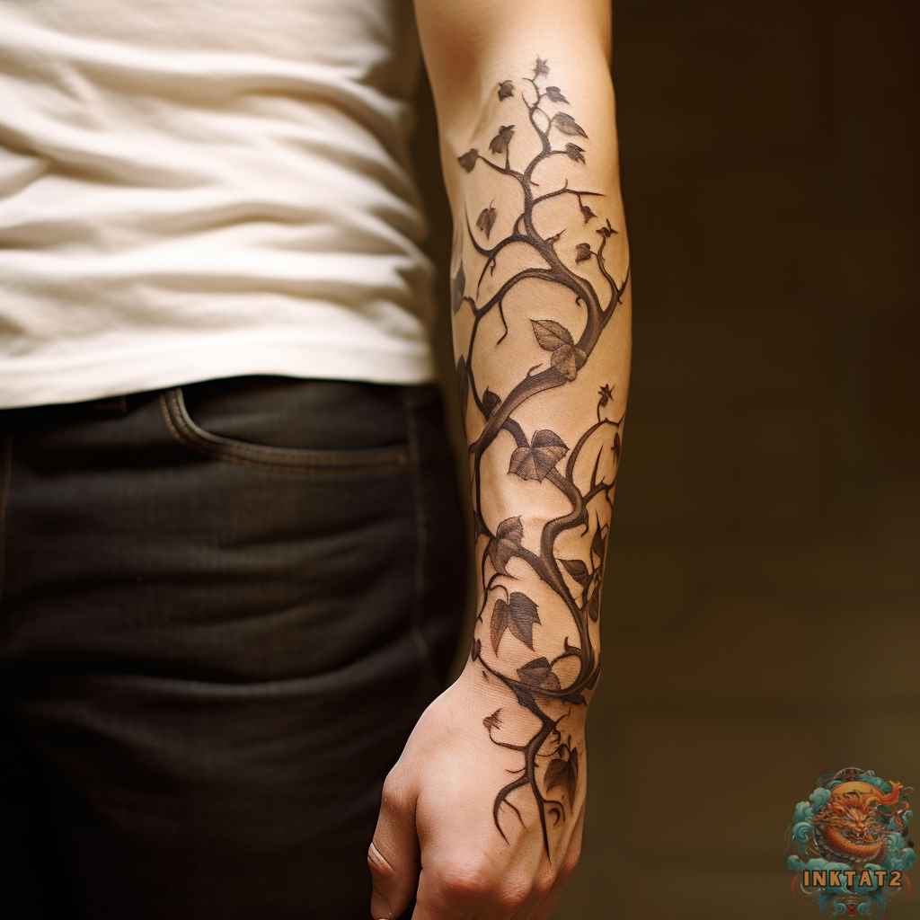 symbolic meaning of vine tattoos for men