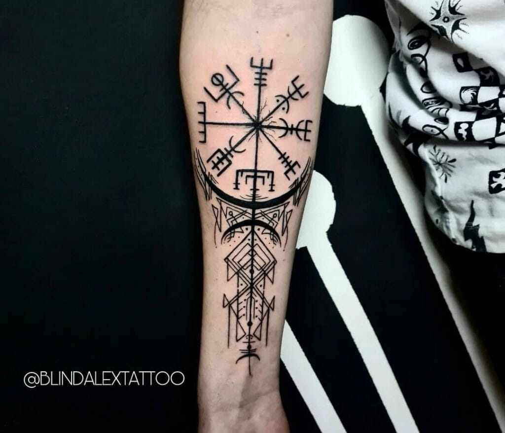 symbolic nordic forearm tattoos for men