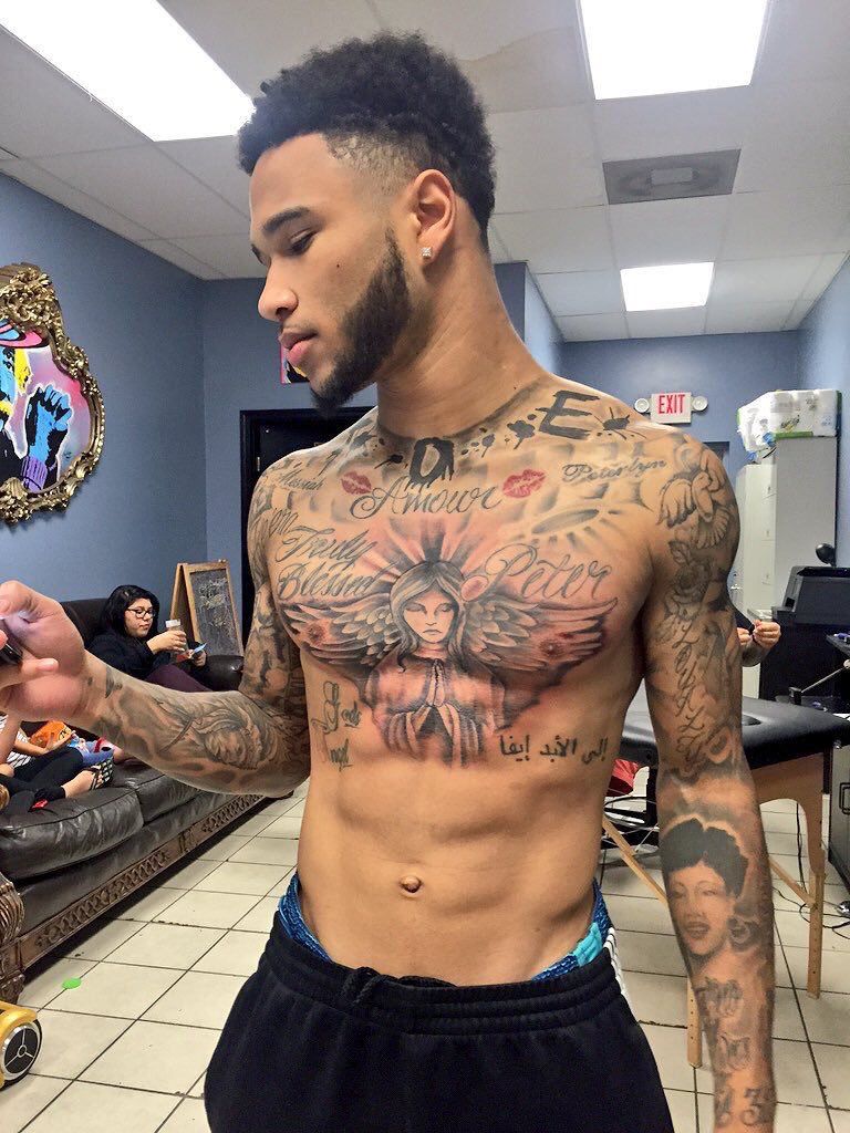 symbolism in chest tattoos for black men