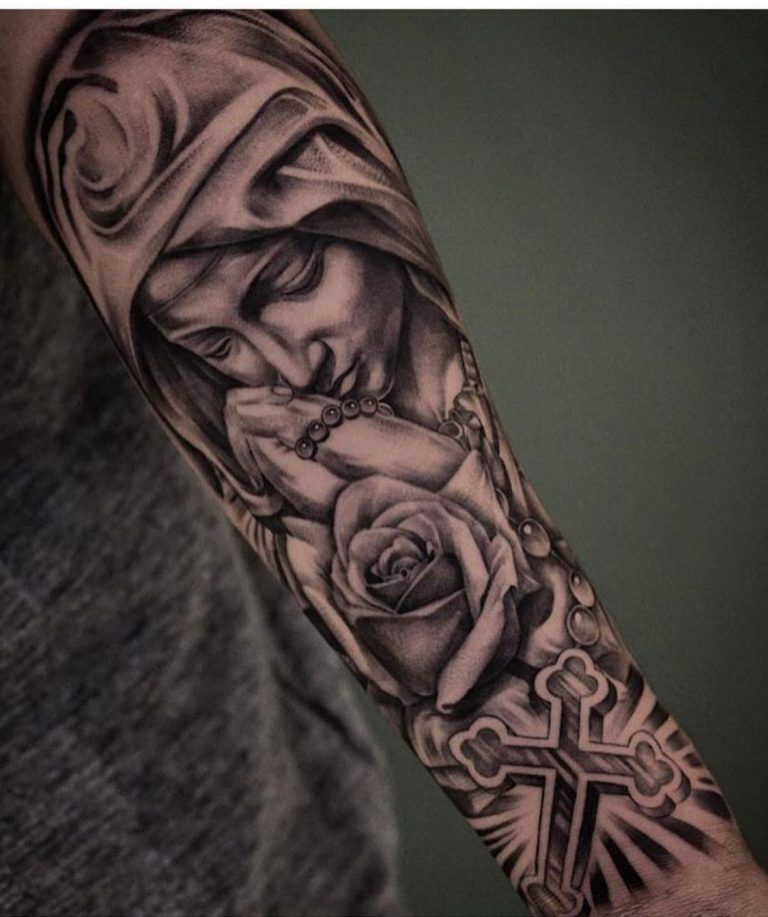 symbolism of Virgin Mary tattoos for men