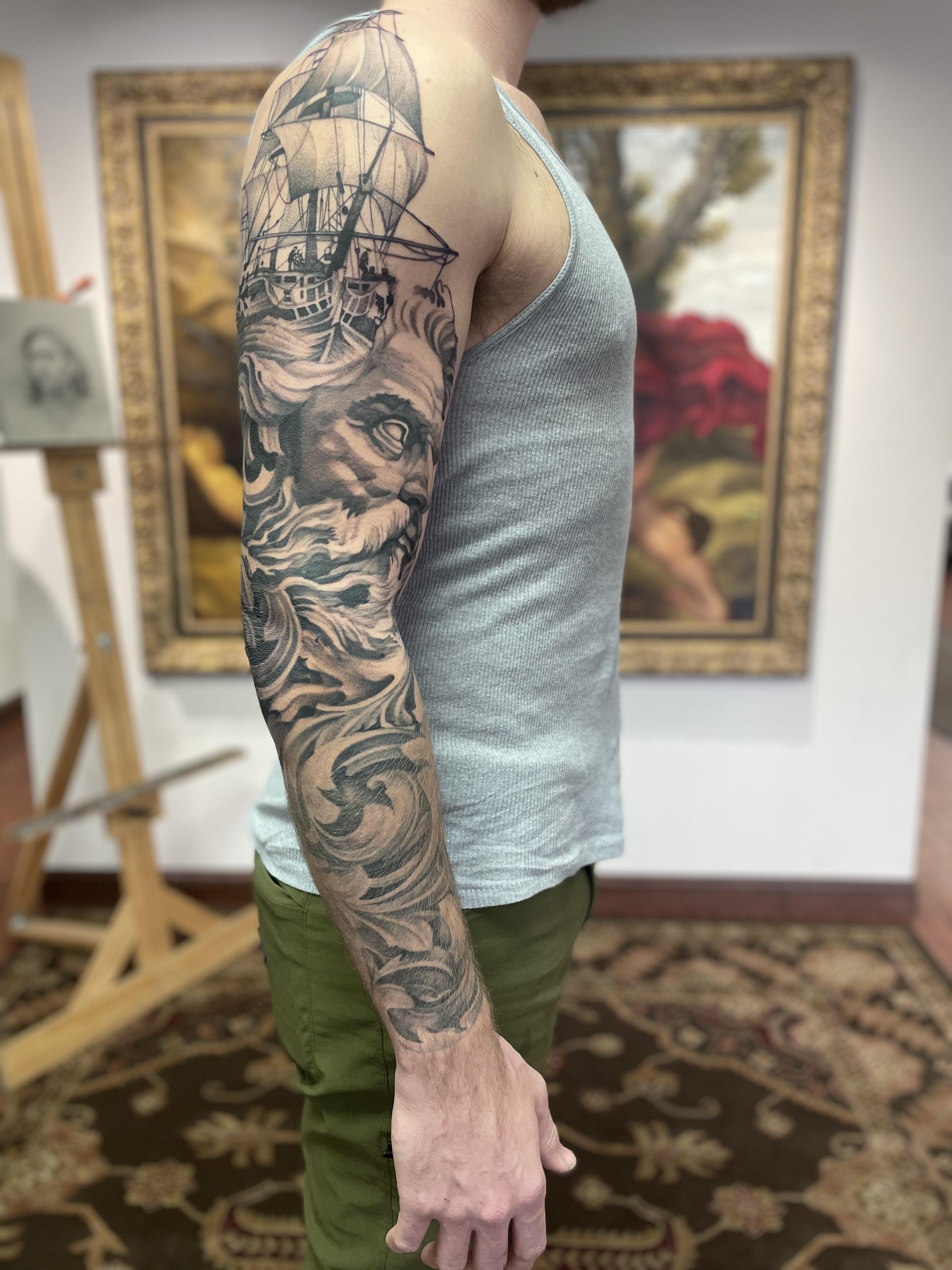 symbolize strength with ocean tattoos for men