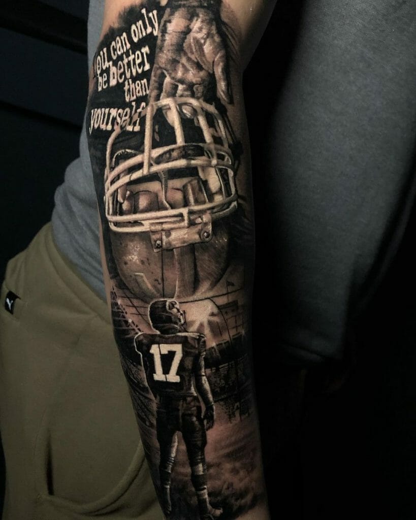 tattoos for men depicting football symbols