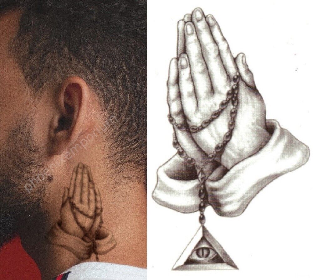 tattoos for men featuring prayer hands