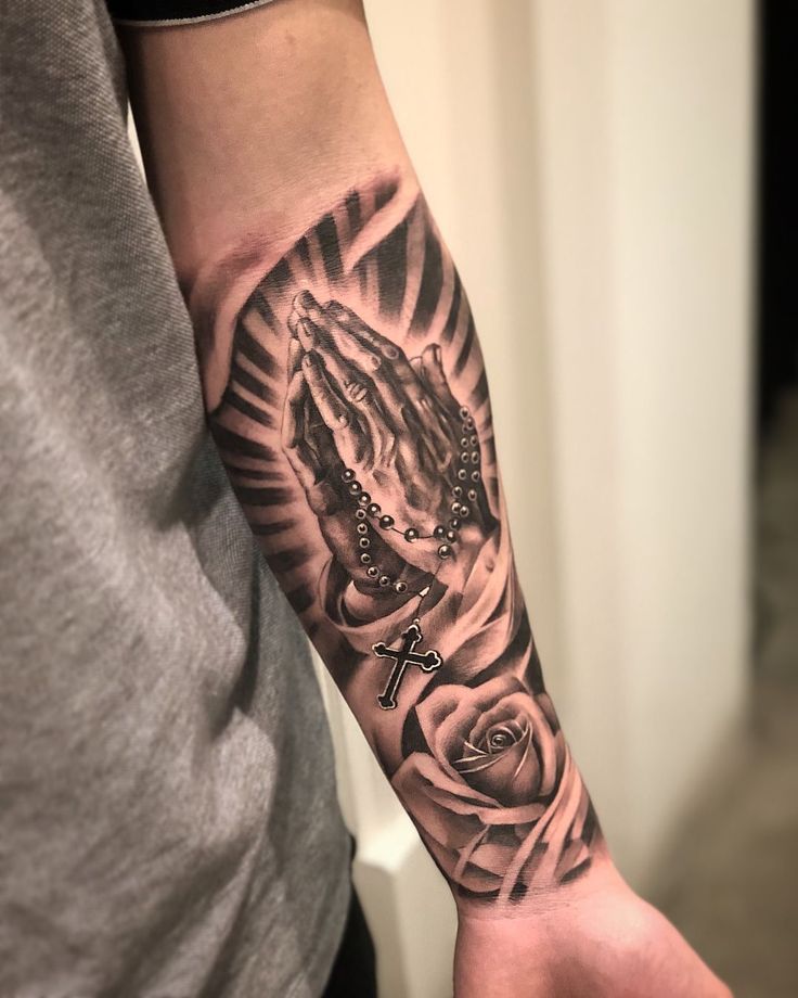 tattoos for men praying hands 0011