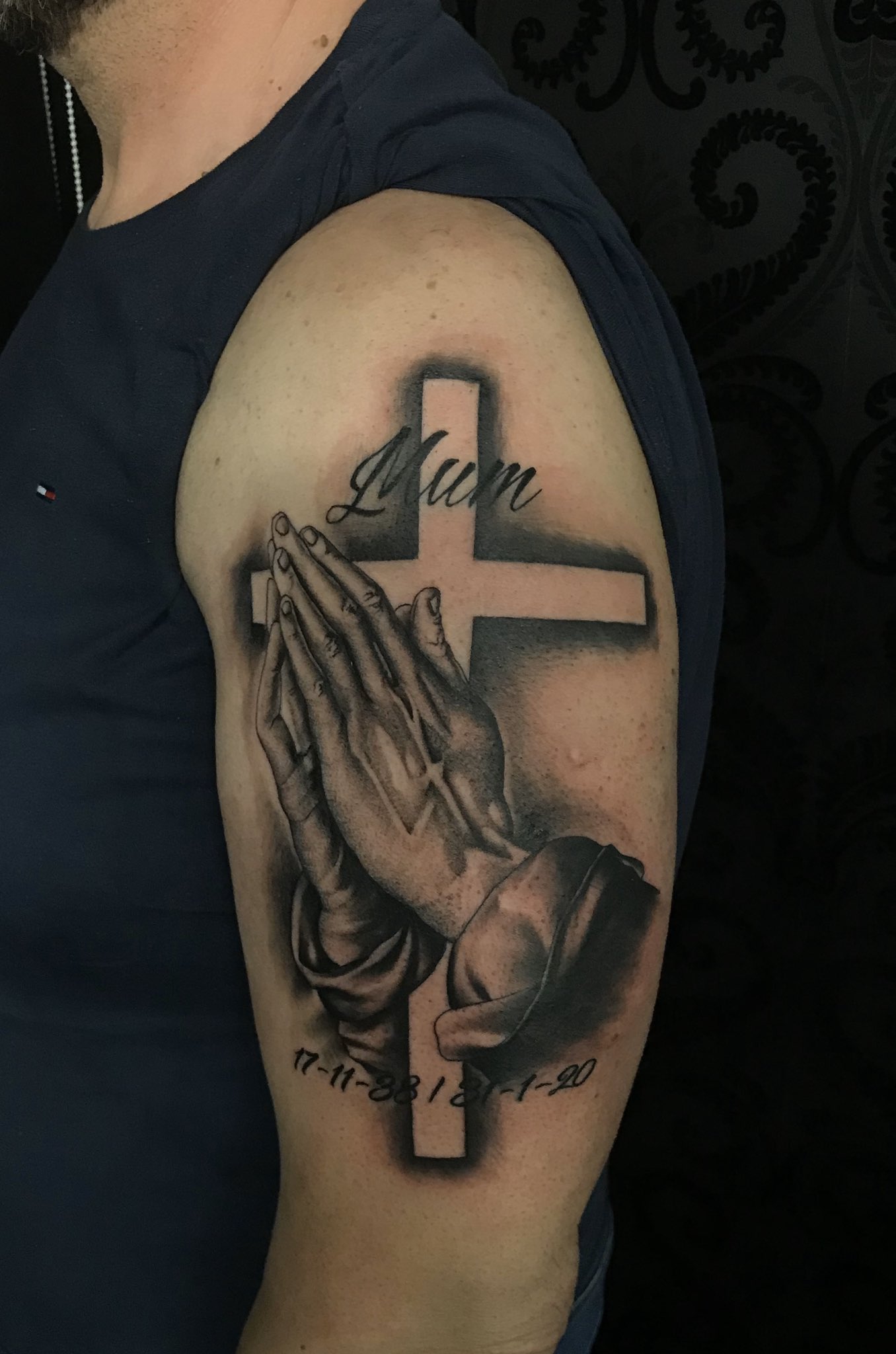 tattoos for men praying hands 0014