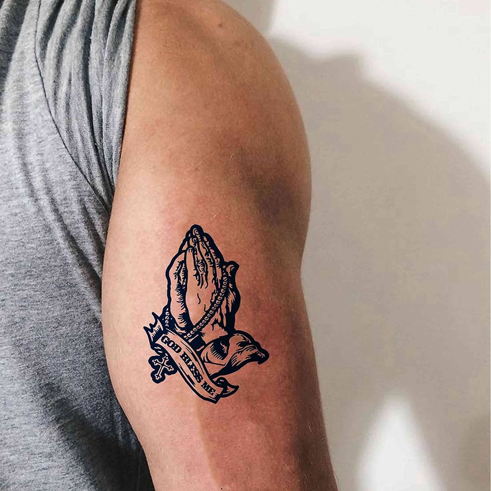 tattoos for men praying hands 0018