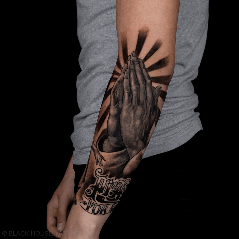 tattoos for men praying hands 0027