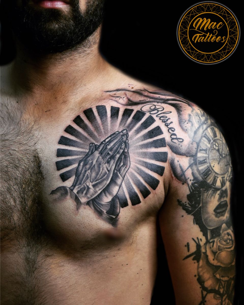 tattoos for men praying hands 0029