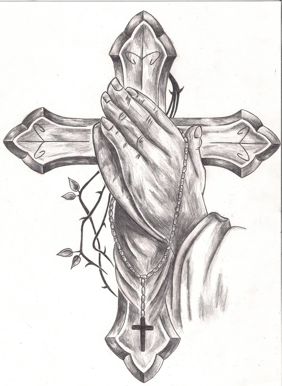 tattoos for men praying hands 0030