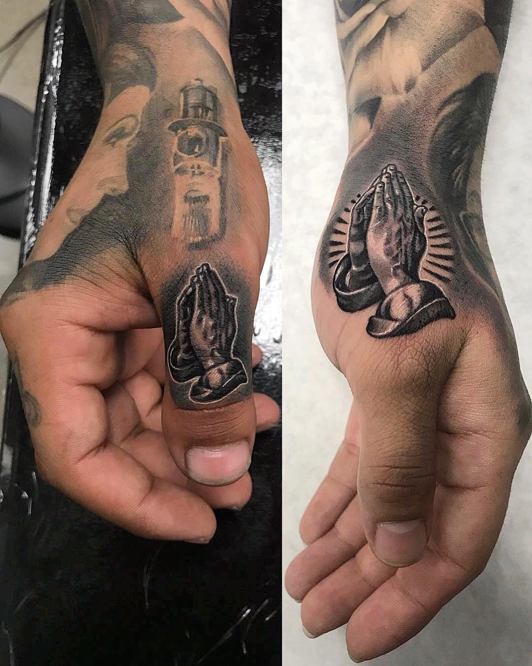 tattoos for men praying hands 0033