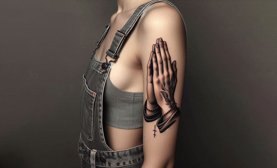 tattoos for men praying hands 0034