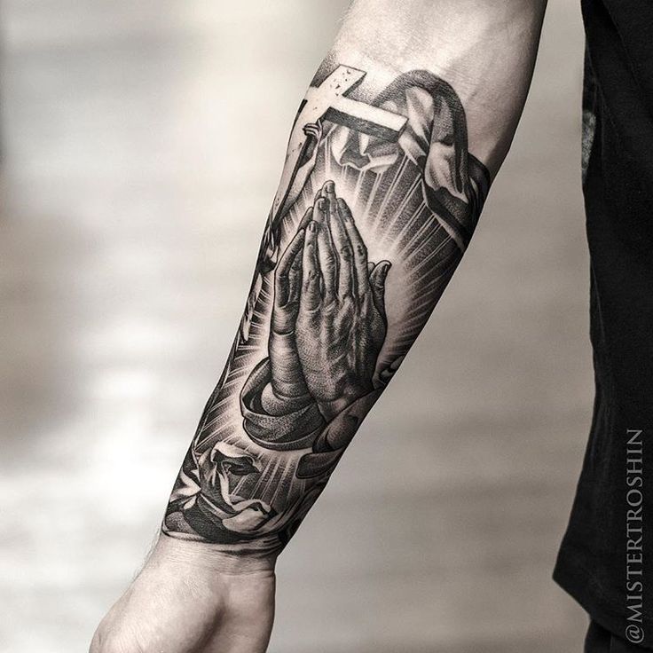 tattoos for men praying hands 0043