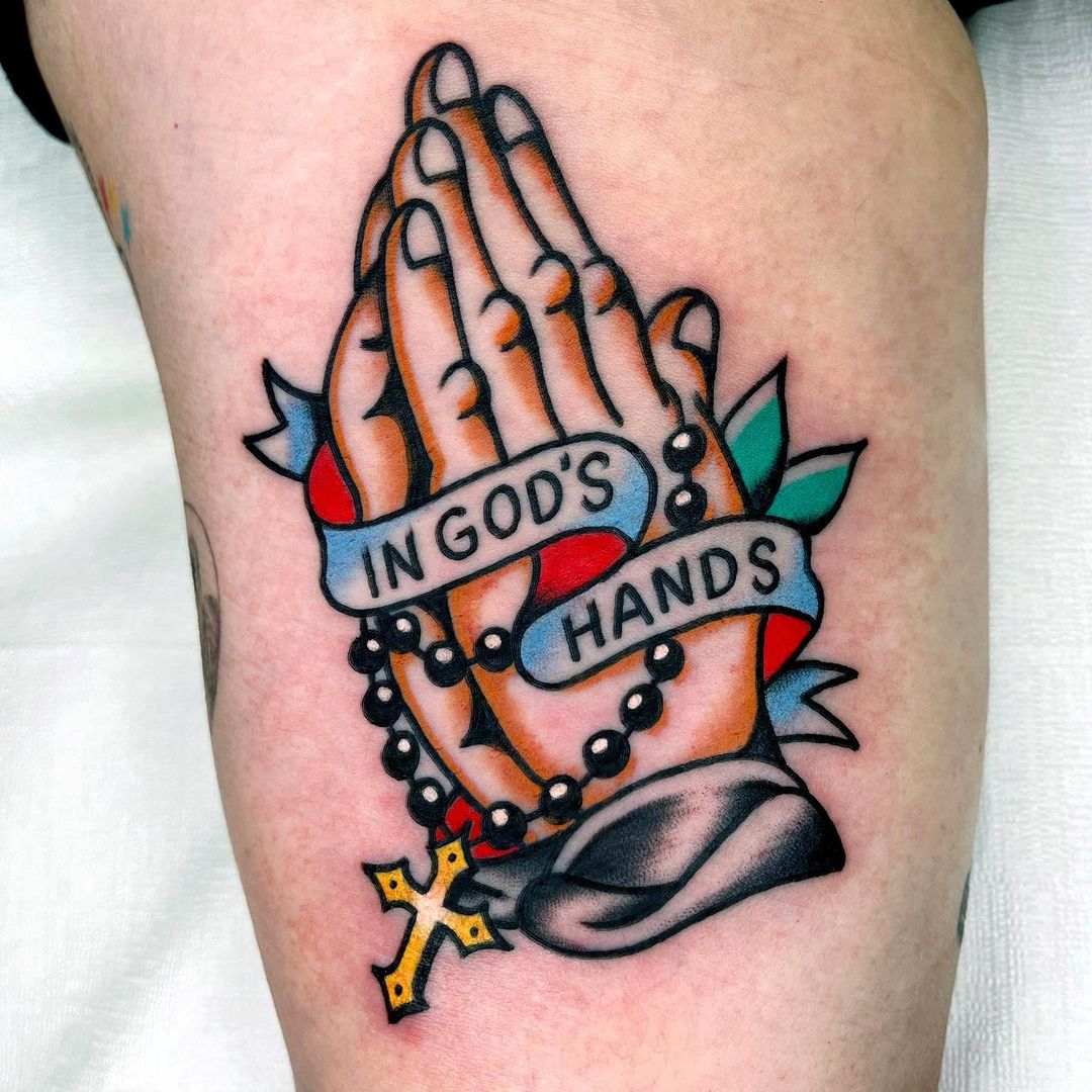 tattoos for men praying hands 0044