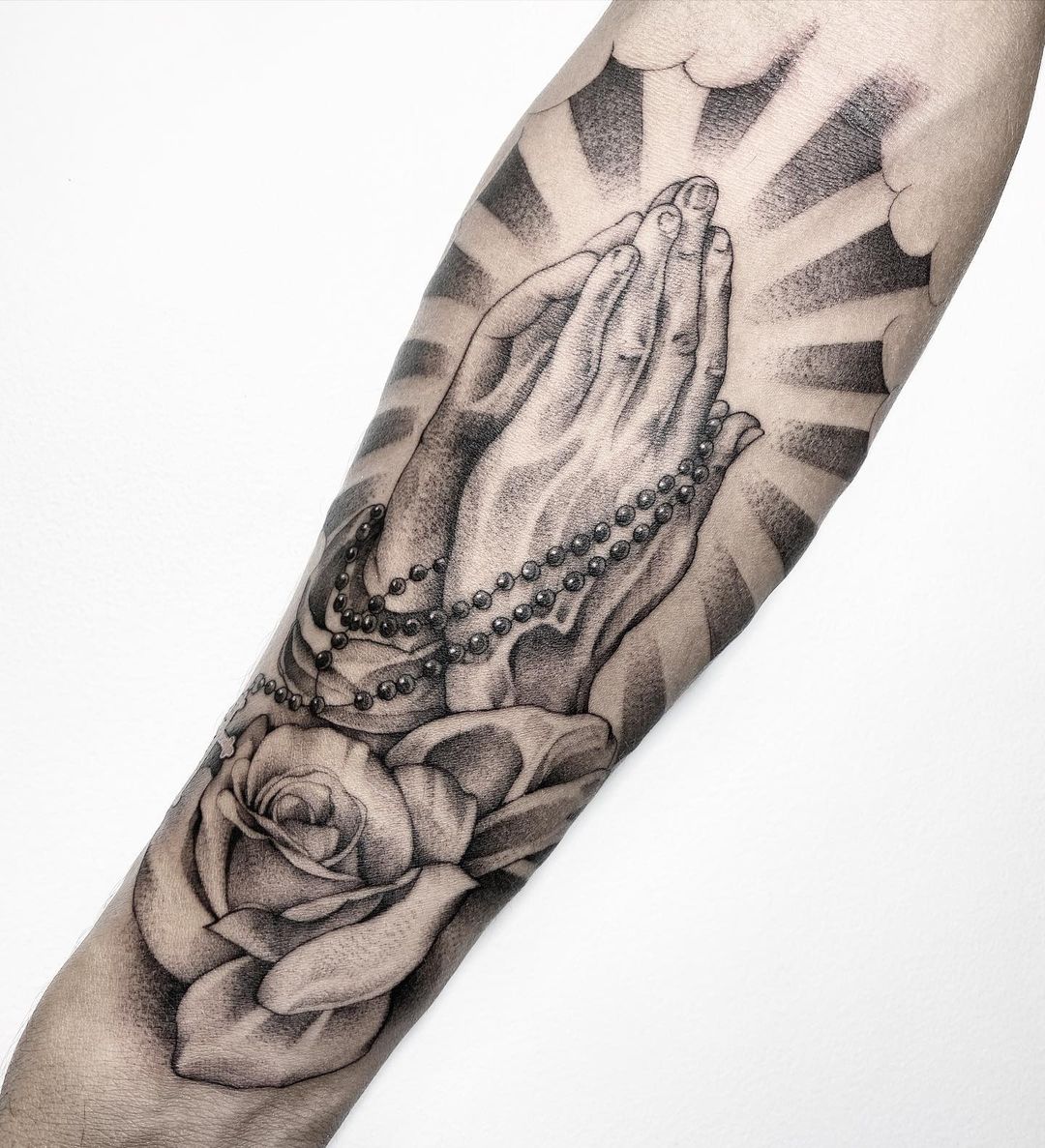 tattoos for men praying hands 0056