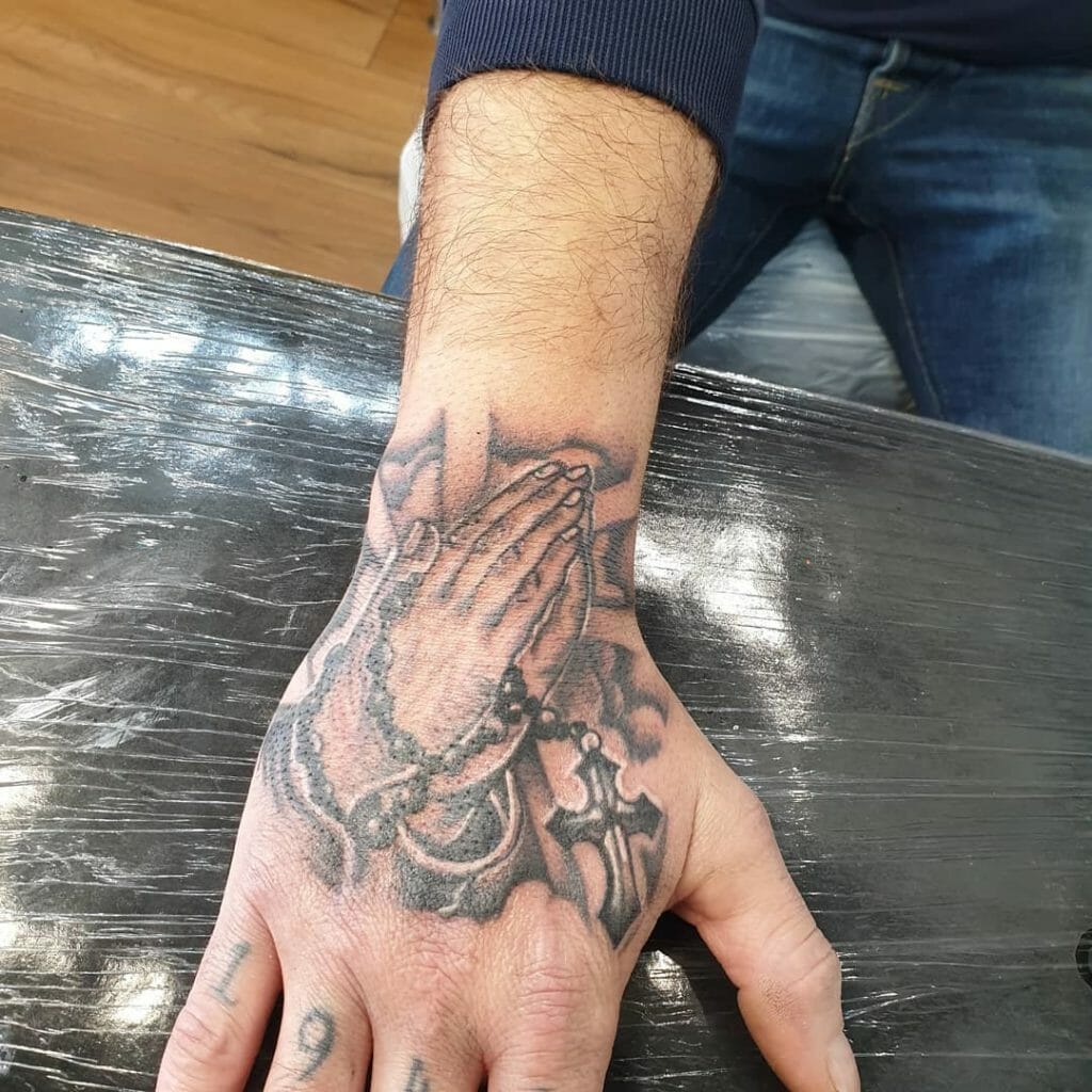 tattoos for men praying hands 0059