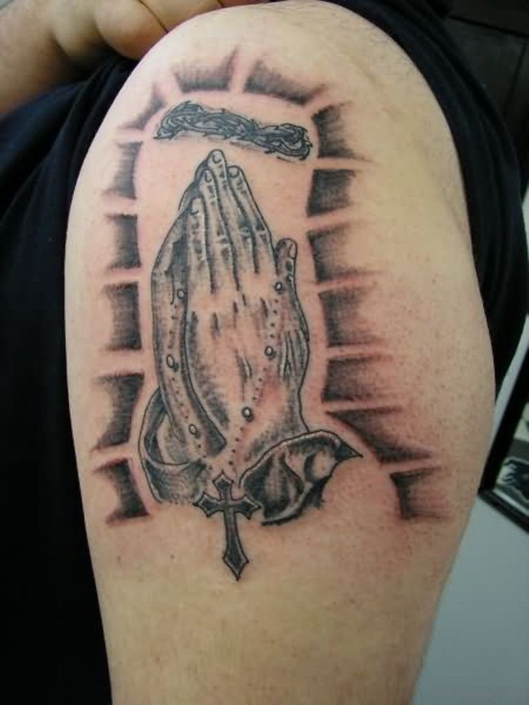 tattoos for men praying hands 0066