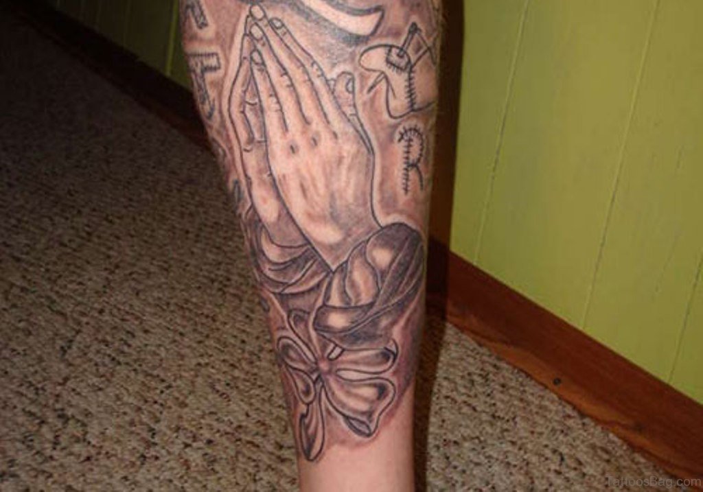 tattoos for men praying hands 0067