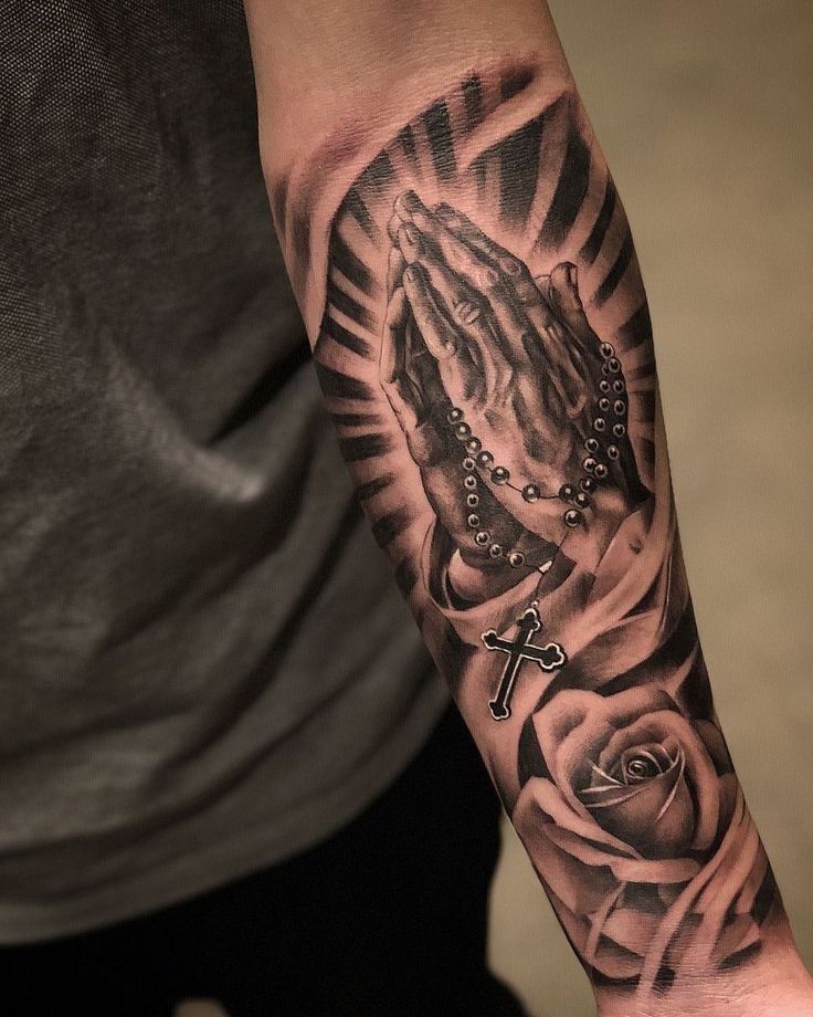 tattoos for men praying hands 0073