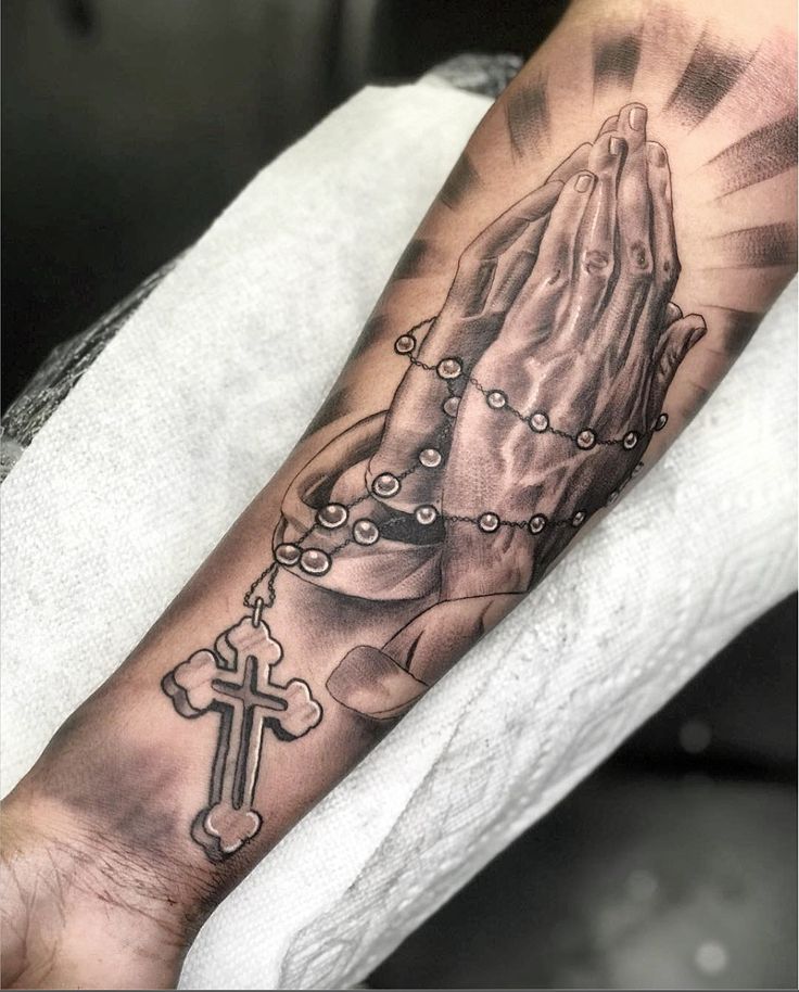 tattoos for men praying hands 0076