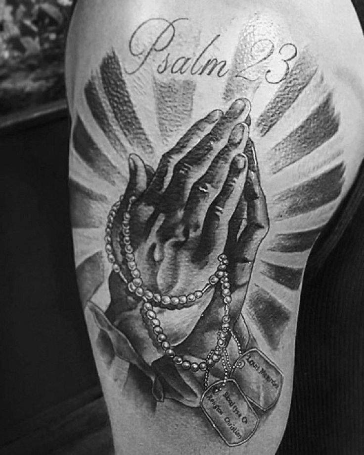 tattoos for men praying hands 0083