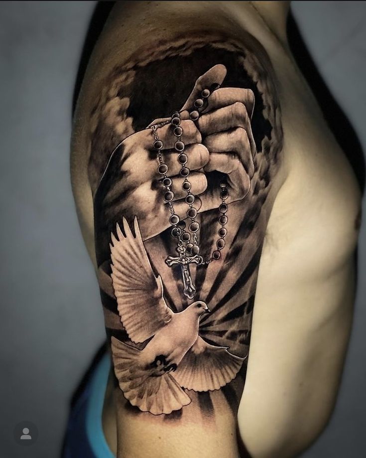 tattoos for men praying hands 0090