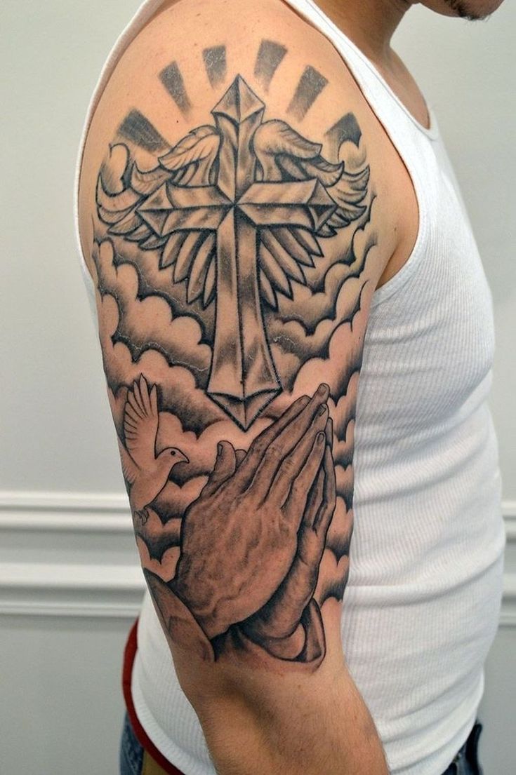 tattoos for men praying hands 0092