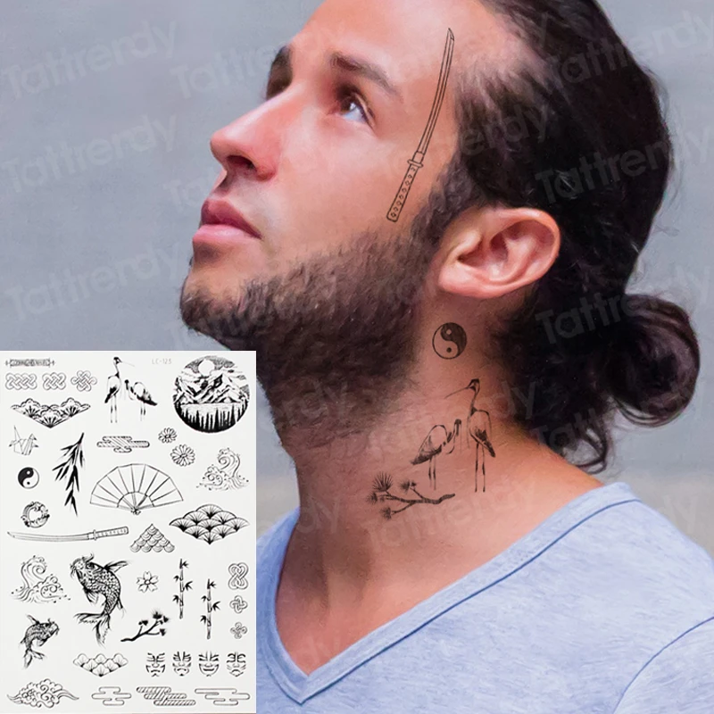 throat skull neck tattoos for men 0095