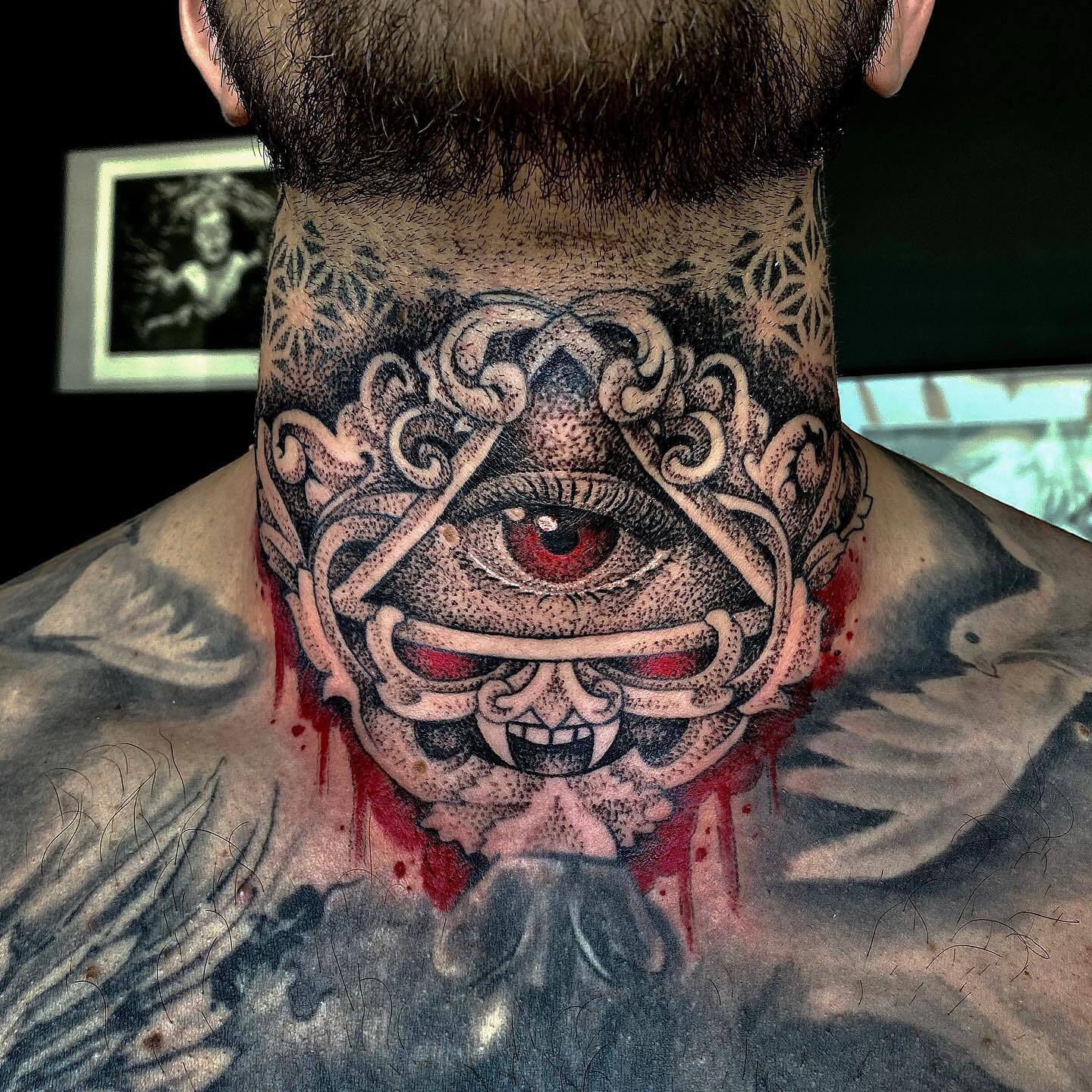 throat tattoos for men 0019