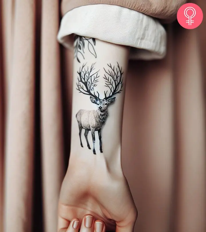 traditional deer tattoos for men