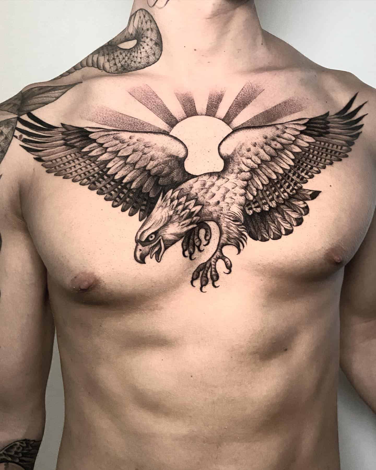 traditional eagle tattoos for men