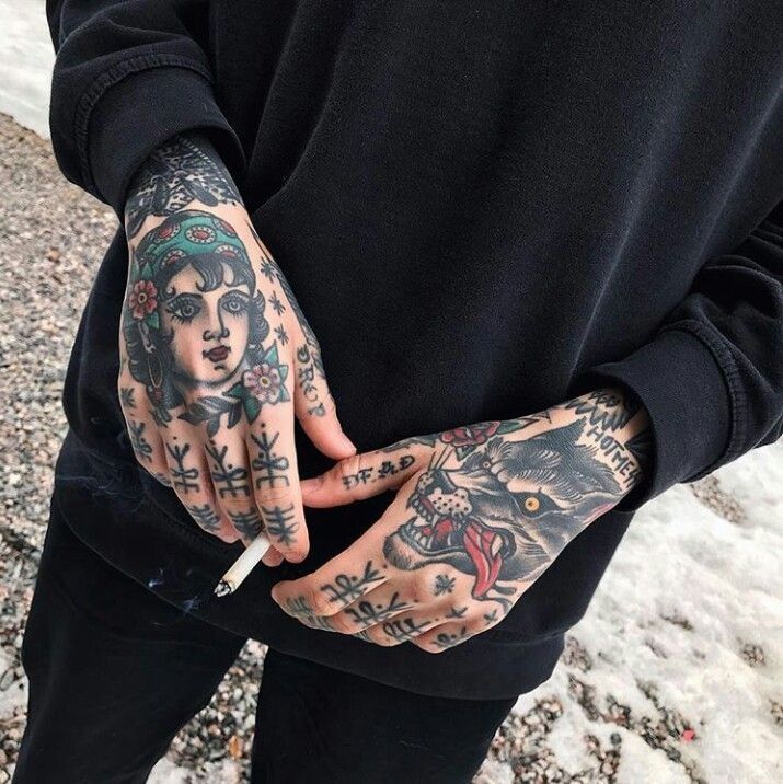 traditional hand tattoos for men meanings