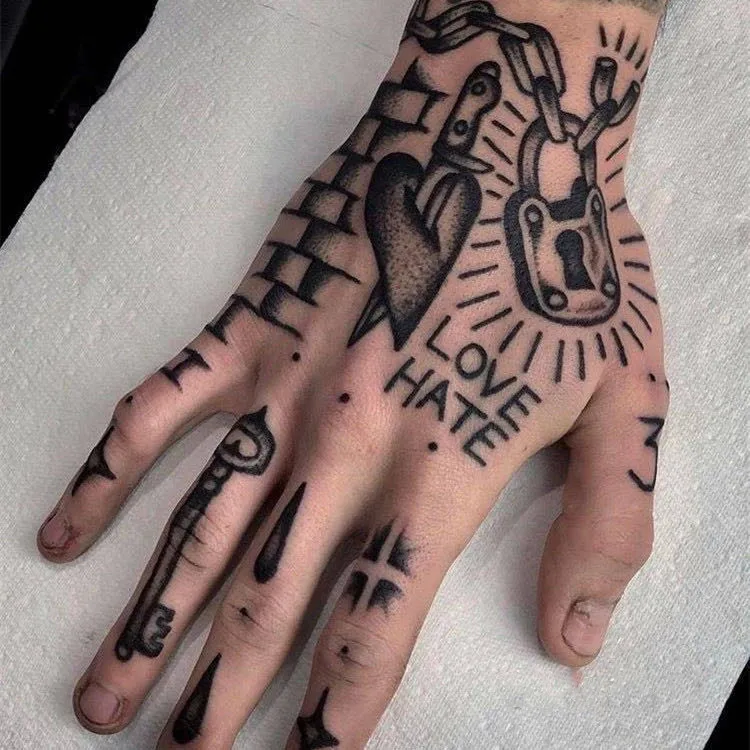 traditional hand tattoos for men 0034