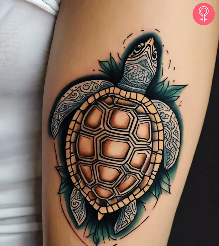 traditional turtle tattoos for men