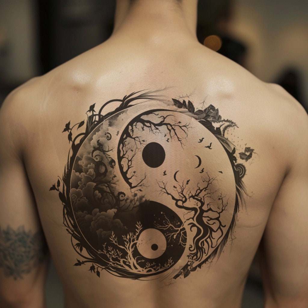 traditional Yin Yang tattoos for men