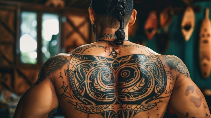 tribal back tattoo designs for men