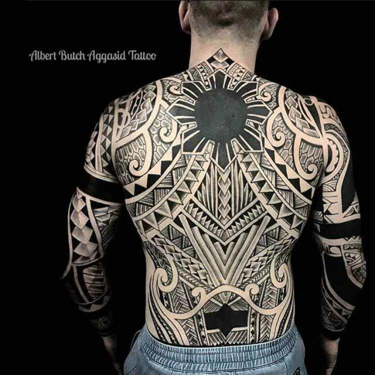 tribal back tattoos for men 0011