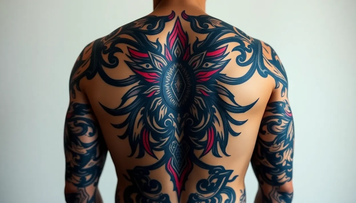 tribal back tattoos for men 0025