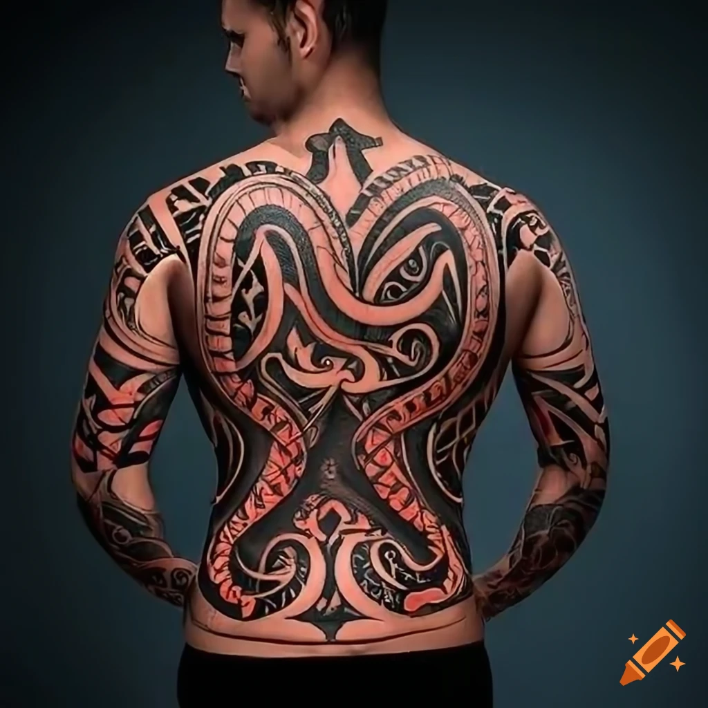 tribal back tattoos for men 0034