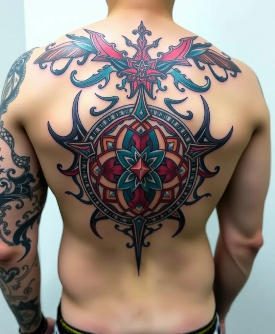 tribal back tattoos for men 0039