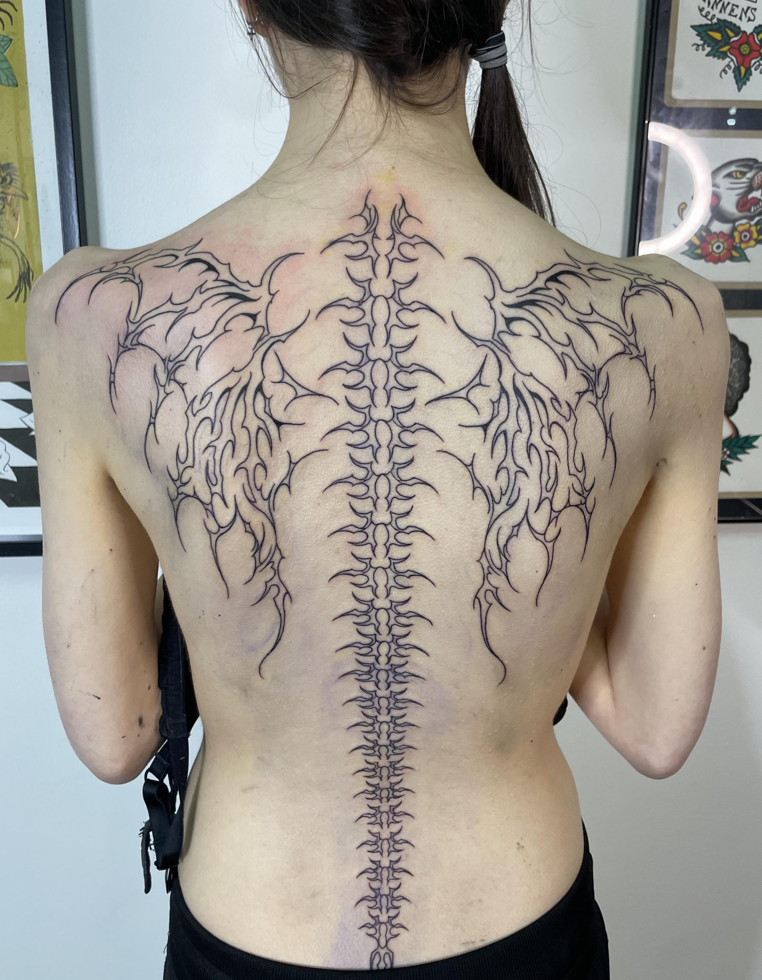 tribal back tattoos for men 0048