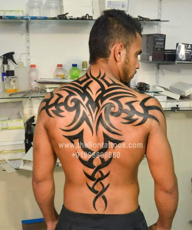 tribal back tattoos for men 0071