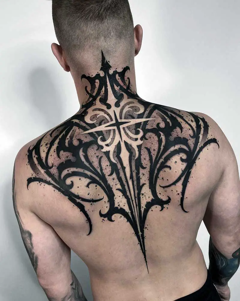 tribal back tattoos for men 0081