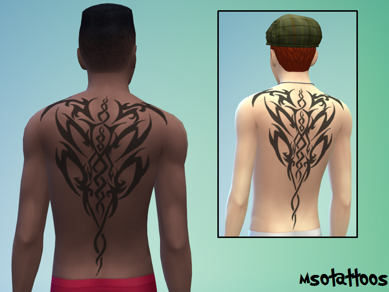 tribal back tattoos for men 0092