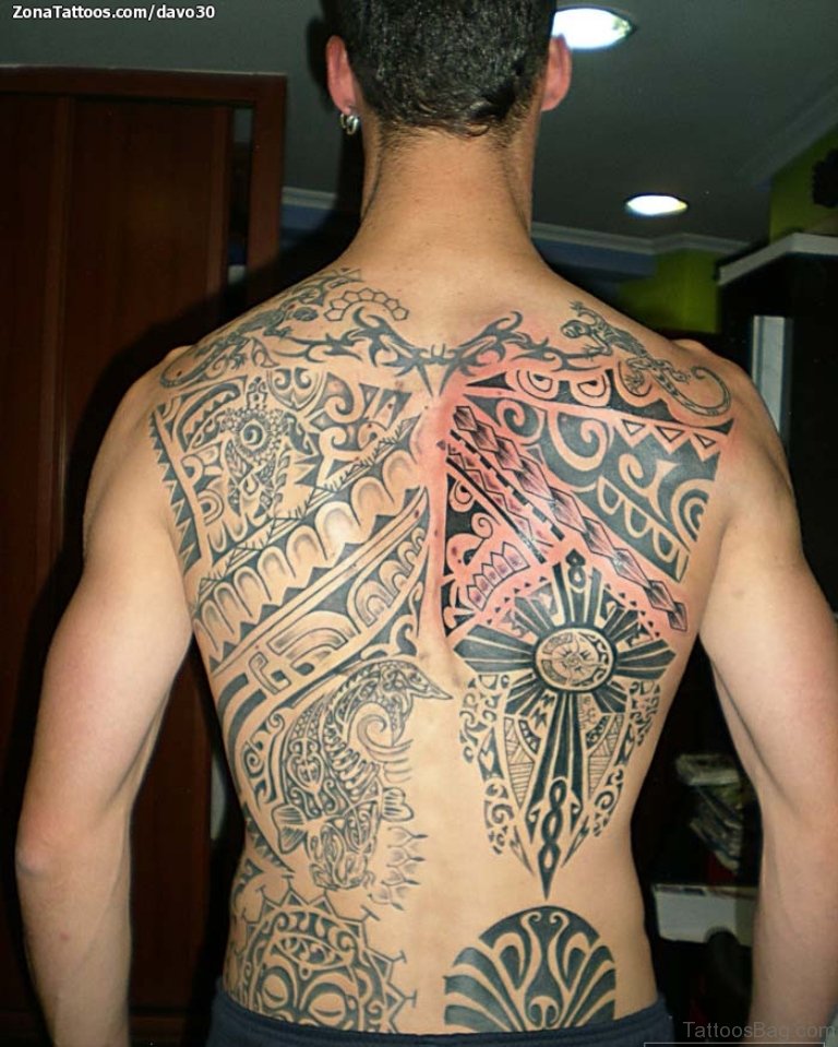 tribal back tattoos for men 0097