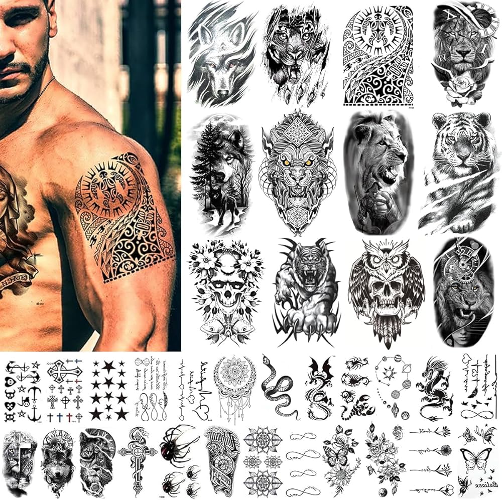 tribal black tattoos for men.